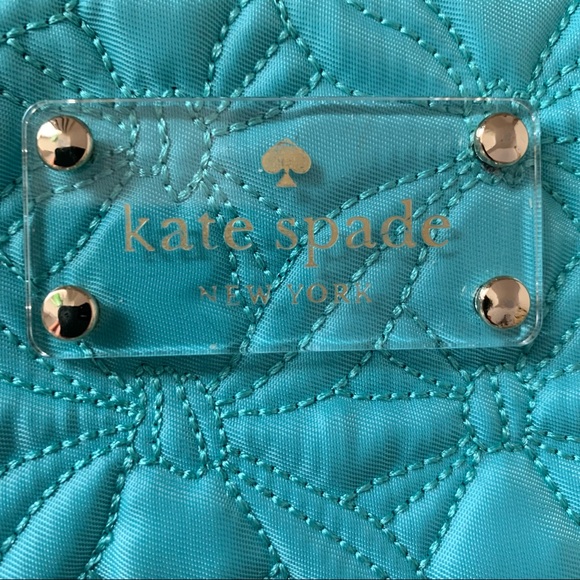 Kate Spade quilted back to school Tiffany blue laptop bag or book holder - Picture 8 of 8